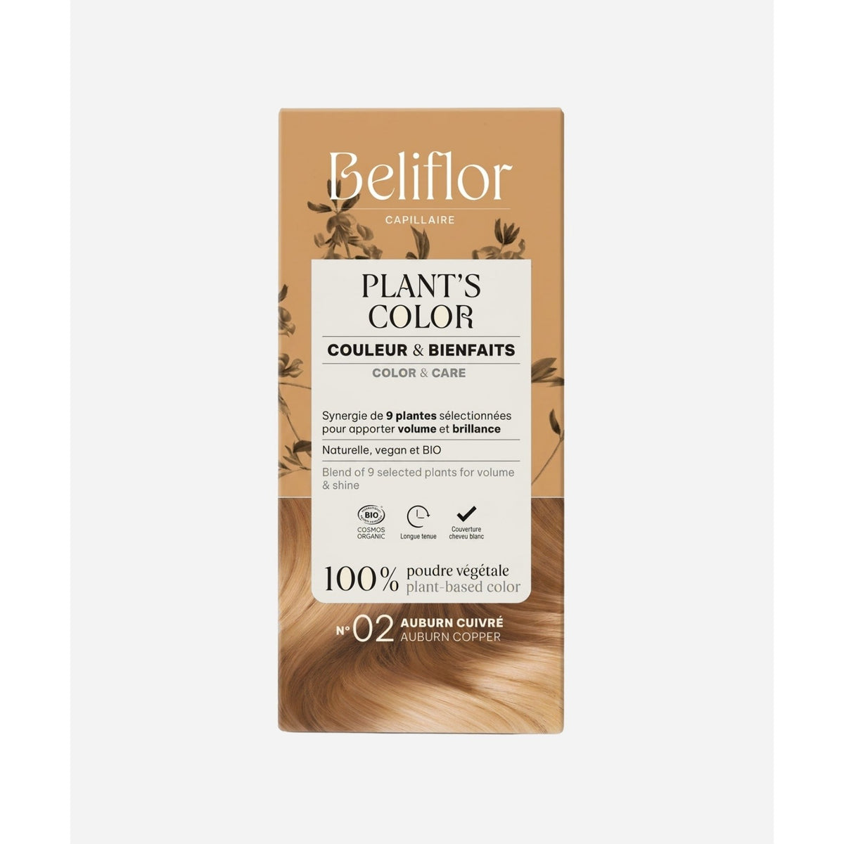 Coloration Végétale Plant's Color - 100 g - Cosmos Organic - Beliflor - 2 Auburn Cuivré