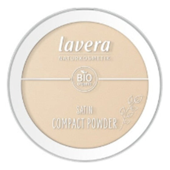 Satin Compact Powder Medium 02 - 9,5 g - Lavera