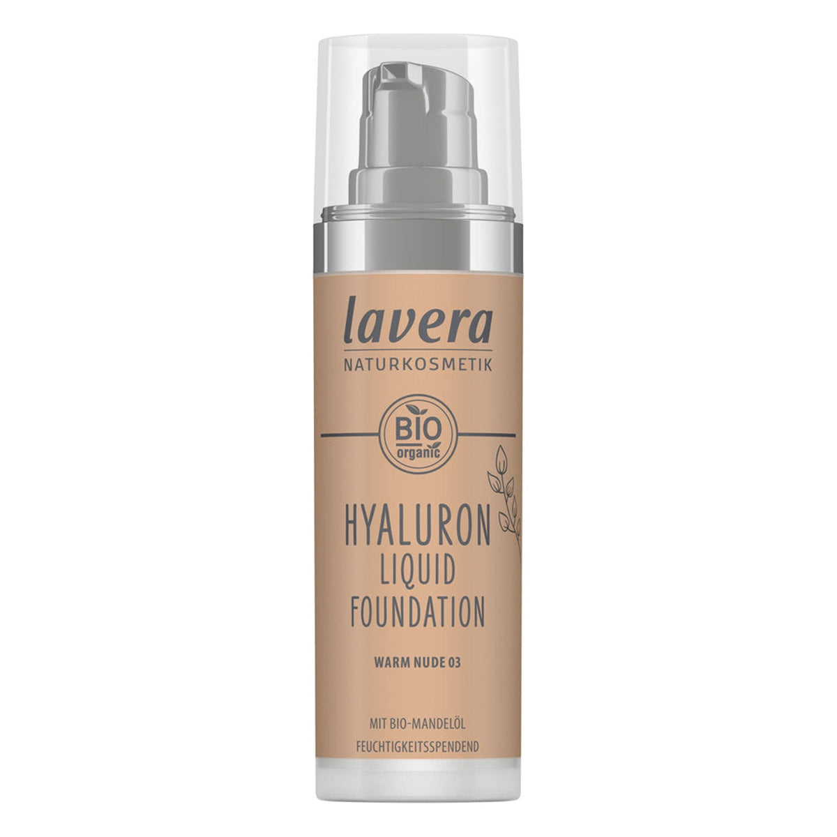 Hyaluronic Liquid Foundation Warm Nude - 30 ml - Lavera