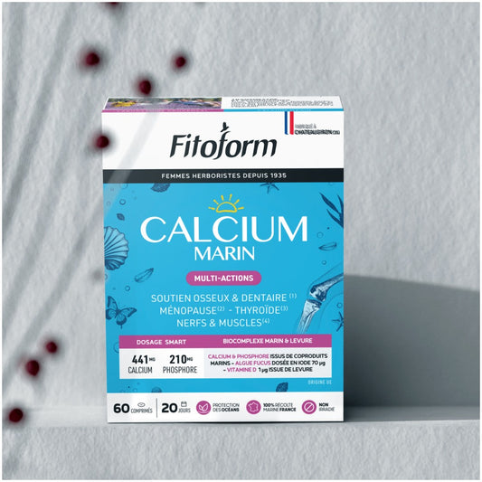 Calcium Marin Multi-Actions - 60 Comprimés - Fitoform