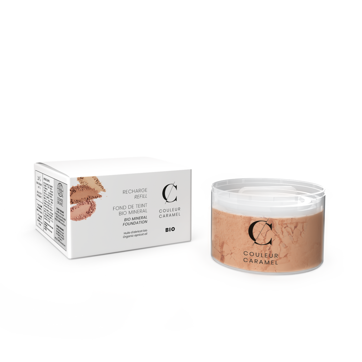 Recharge Fond de Teint Bio Minéral n°25 - Beige Orangé - 12 g - Couleur Caramel