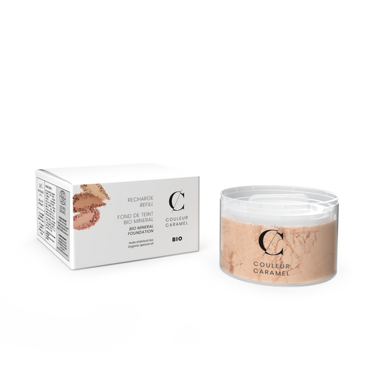 Recharge Fond de Teint Bio Minéral n°21 - Beige Clair - 12 g - Couleur Caramel