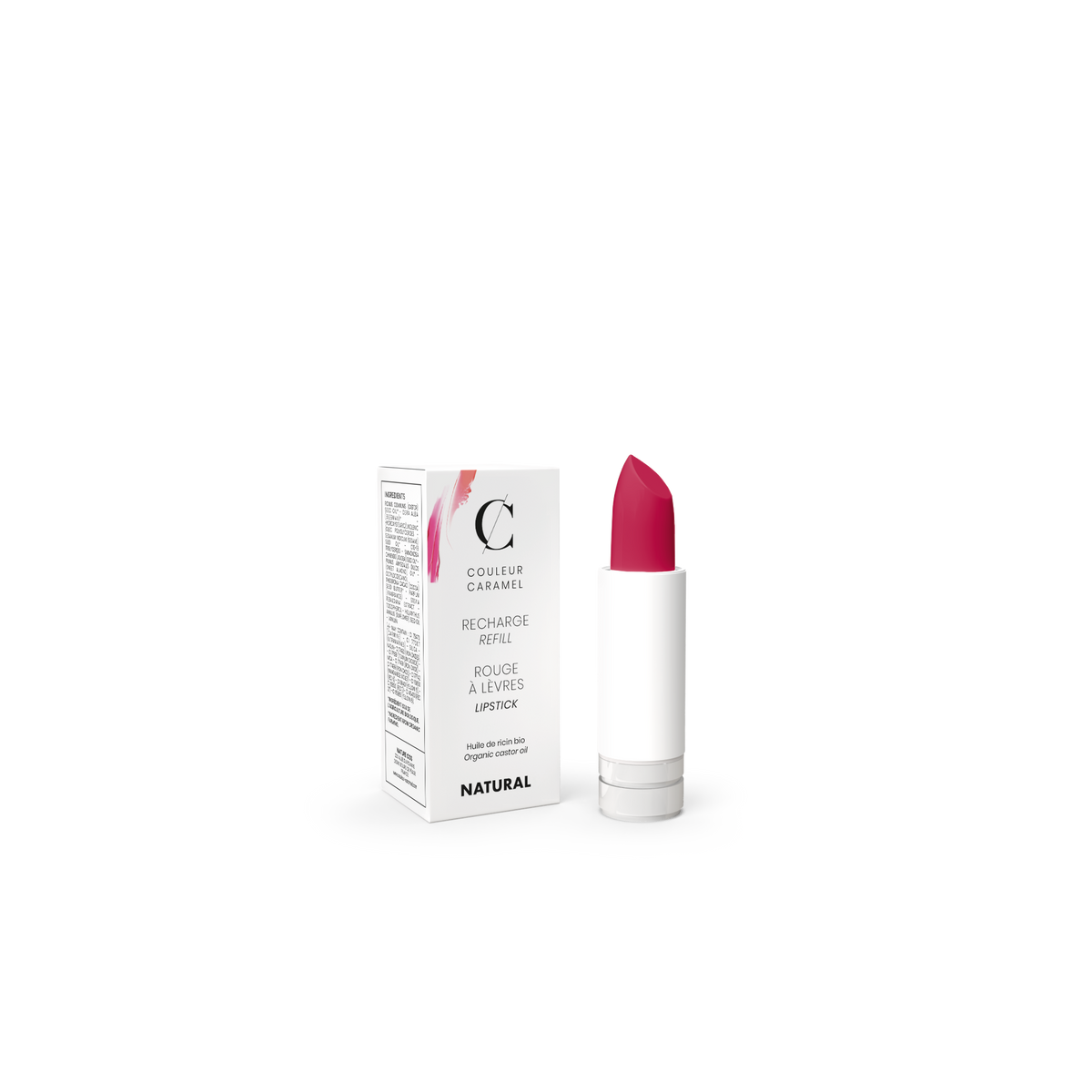 Recharge Rouge à Lèvres Mat n°123 - Rose Vif - 3,5 g - Couleur Caramel