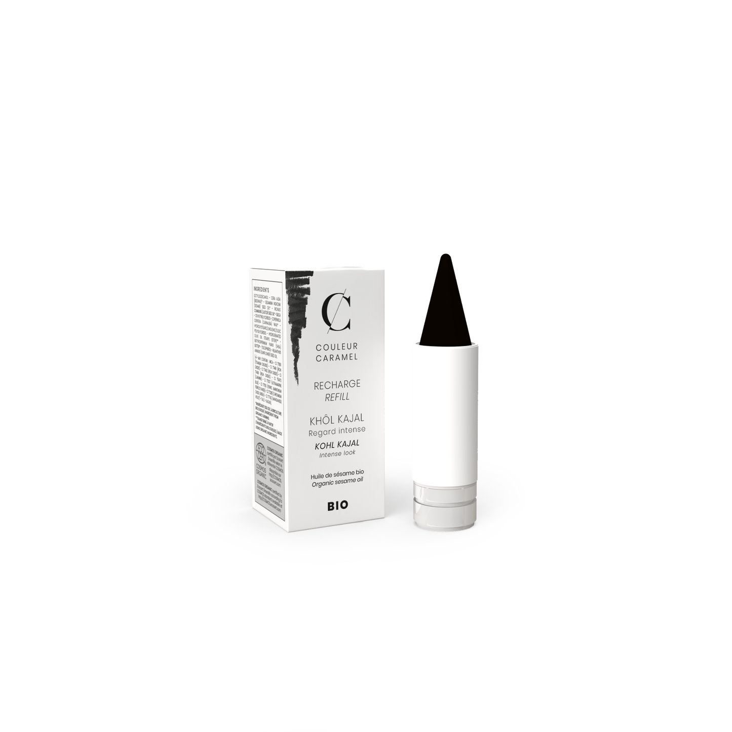 Recharge Khôl Kajal n°15 - Noir - 3,5 g - Couleur Caramel