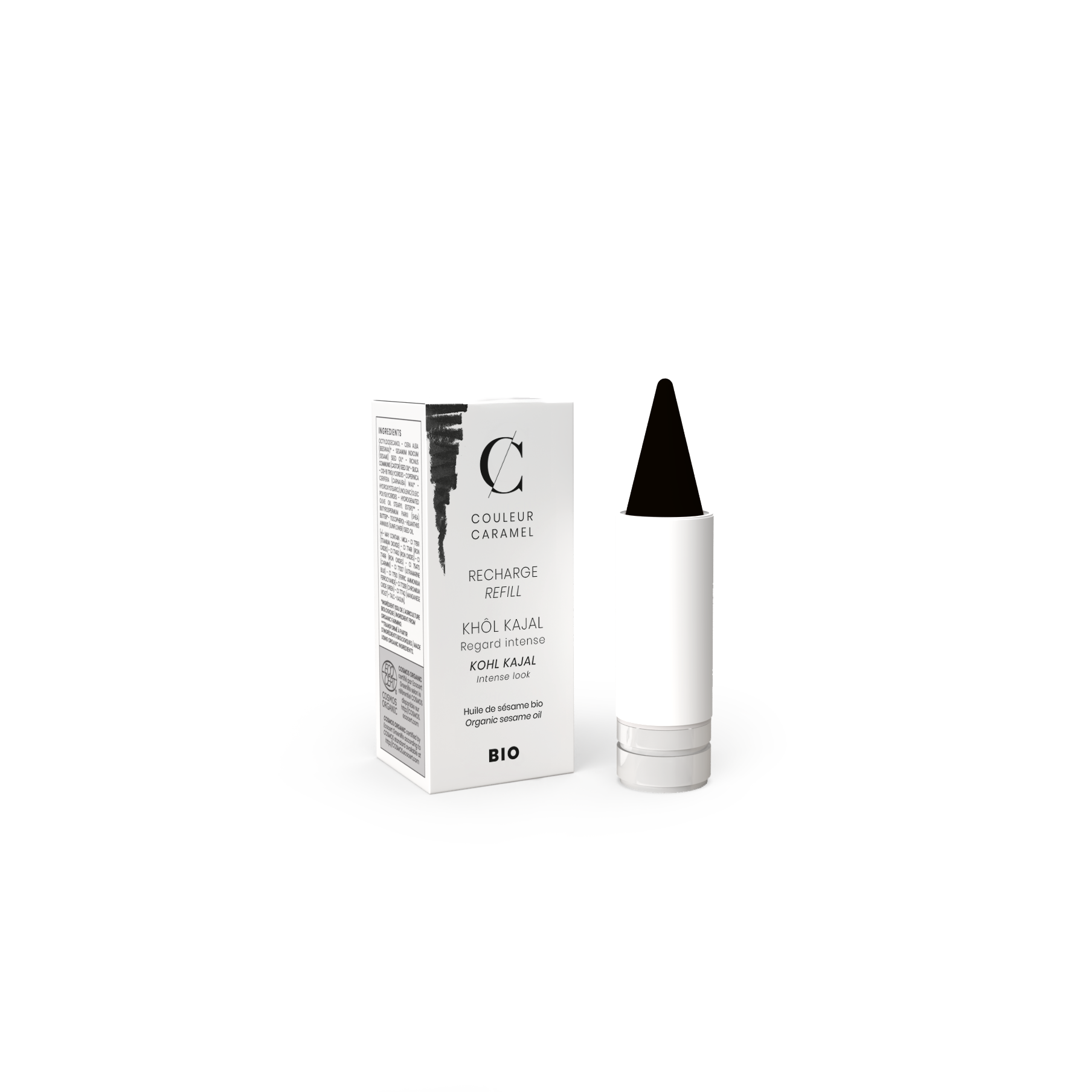 Recharge Khôl Kajal n°15 - Noir - 3,5 g - Couleur Caramel