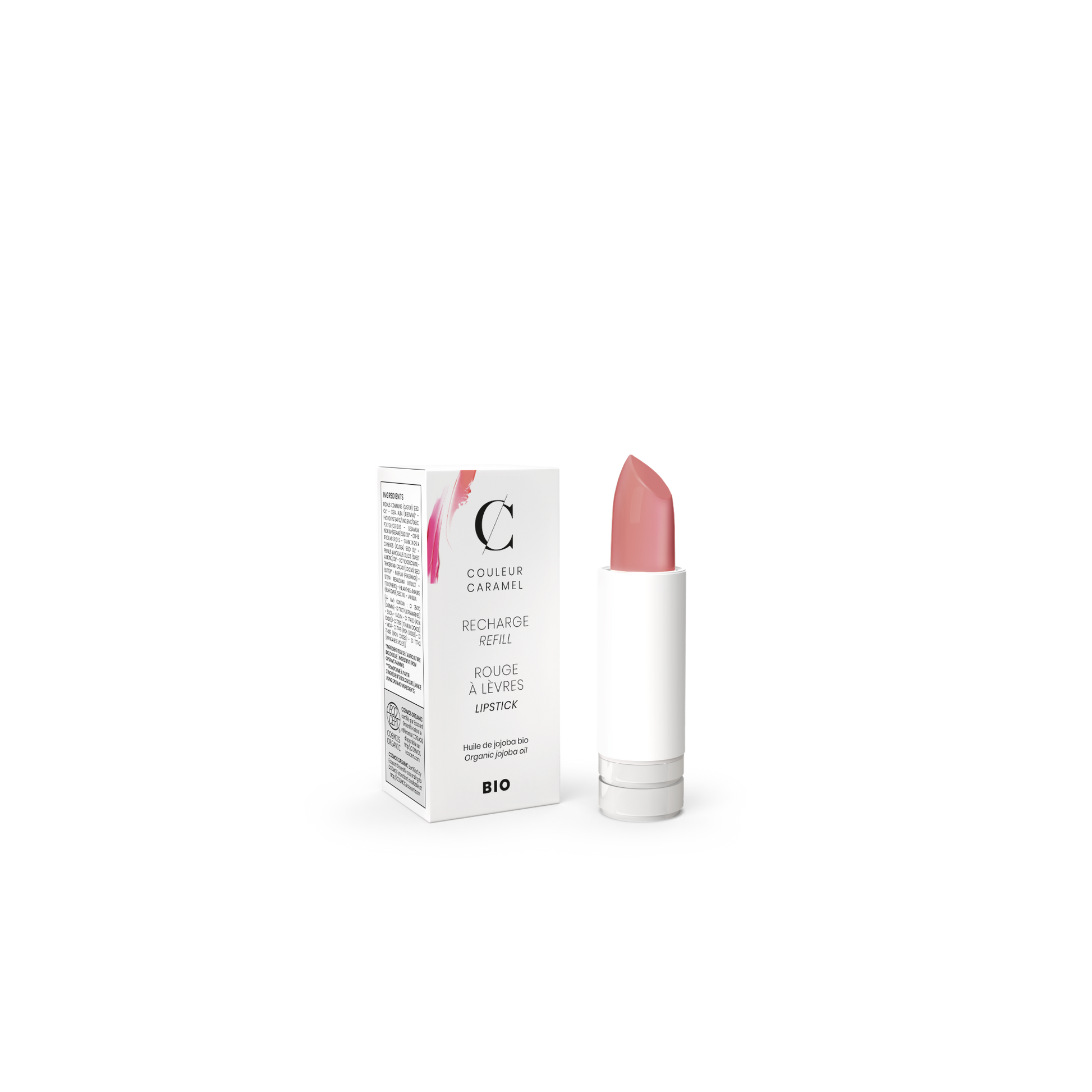 Recharge Rouge à Lèvres Satiné n°255 - Rose Lumière - 3,5 g - Couleur Caramel