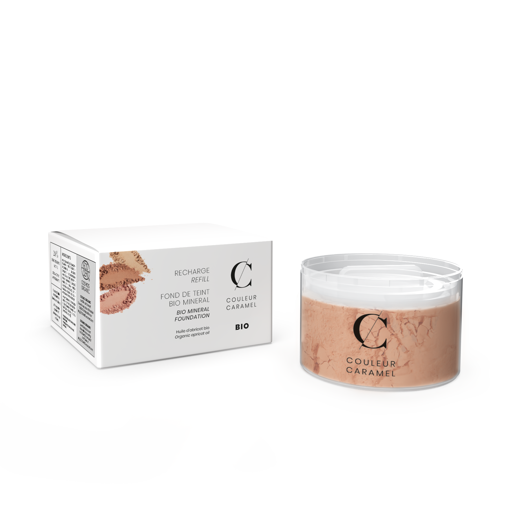 Recharge Fond de Teint Bio Minéral n°26 - Brun Clair - 12 g - Couleur Caramel
