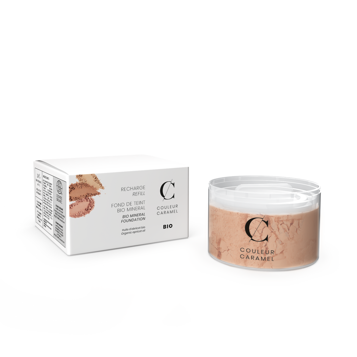 Recharge Fond de Teint Bio Minéral n°23 - Beige Abricot - 12 g - Couleur Caramel