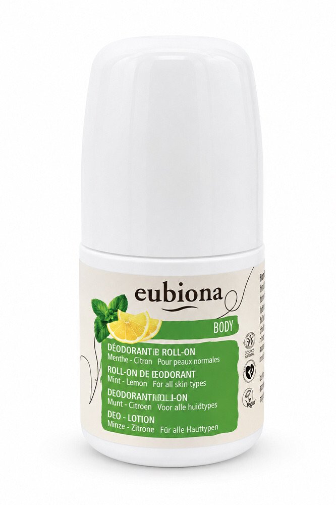 Déodorant Roll-On Revigorant Menthe & Citron - 50 ml - Bio - Eubiona