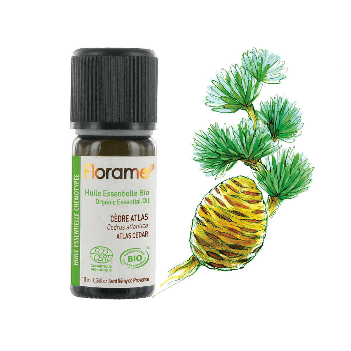 Huile Essentielle de Cèdre Atlas - 10 ml - Bio - Florame