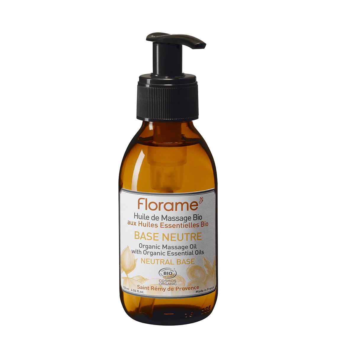 Huile de Massage Neutre - 120 ml - Cosmos Organic - Florame