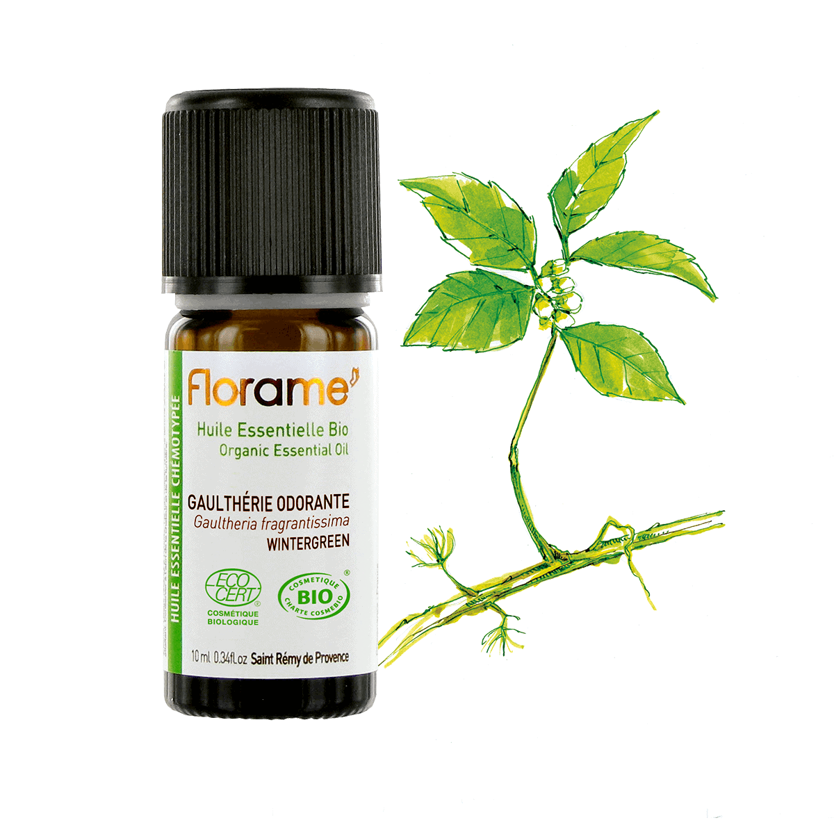 Huile Essentielle de Gaulthérie Odorante - 10 ml - Bio - Florame