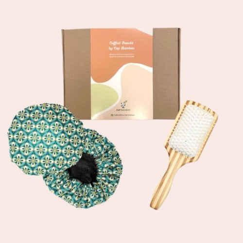 Coffret Beauté (Charlotte à Cheveux + Brosse à Cheveux Extra-Large) - 1 Coffret - Cap Bambou