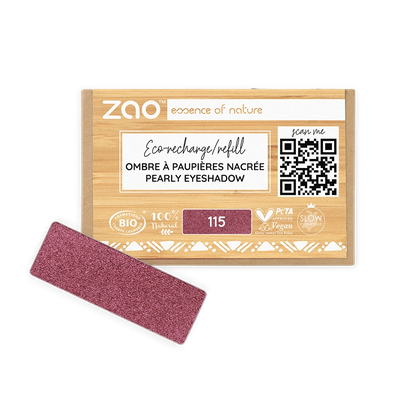 Recharge Ombre à Paupières Rectangle 130 - Marron Intense - 1,3 g - Zao