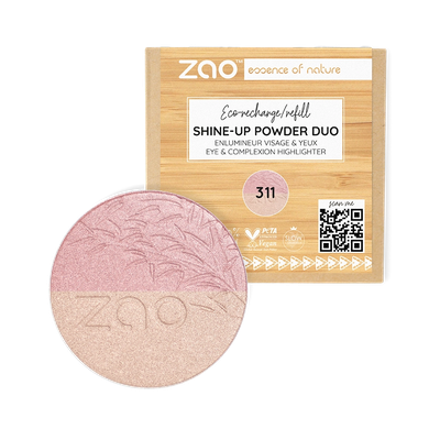 Recharge Shine-Up Powder Duo 311 - Rose & Or - 9 g - Zao