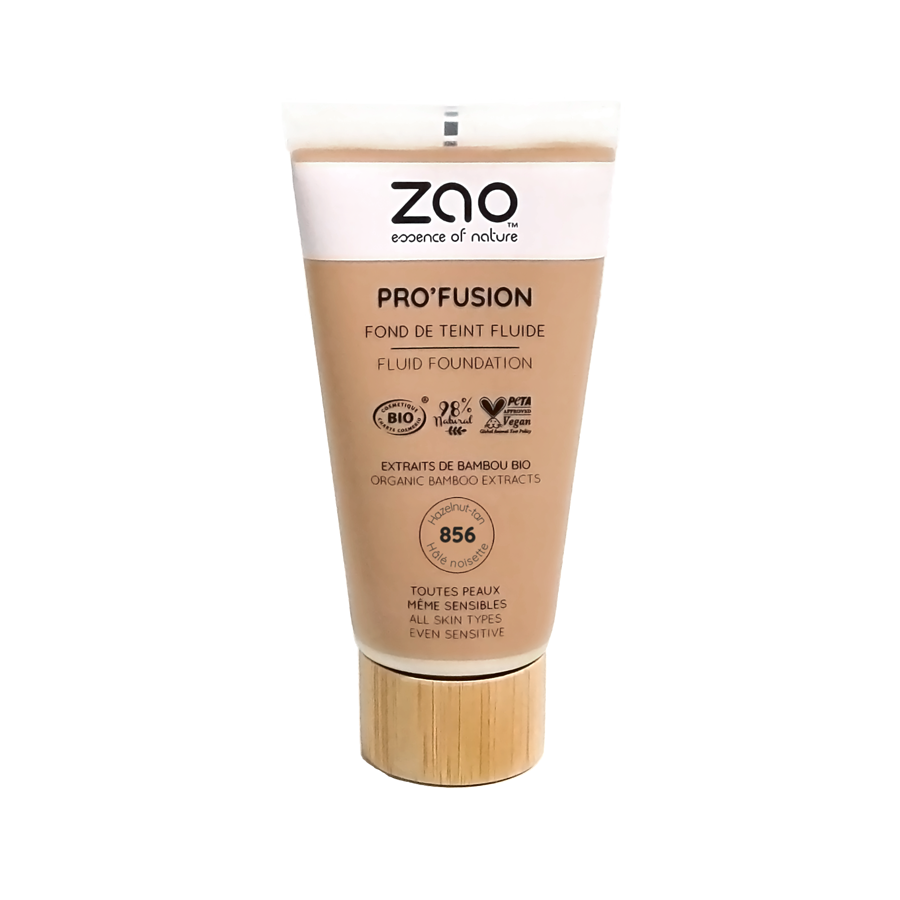 Fond de Teint Fluide Pro'fusion 856 - Hâlé Noisette - 30 ml - Zao