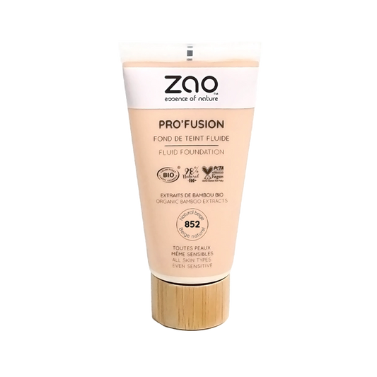 Fond de Teint Fluide Pro'fusion 852 - Beige Naturel - 30 ml - Zao