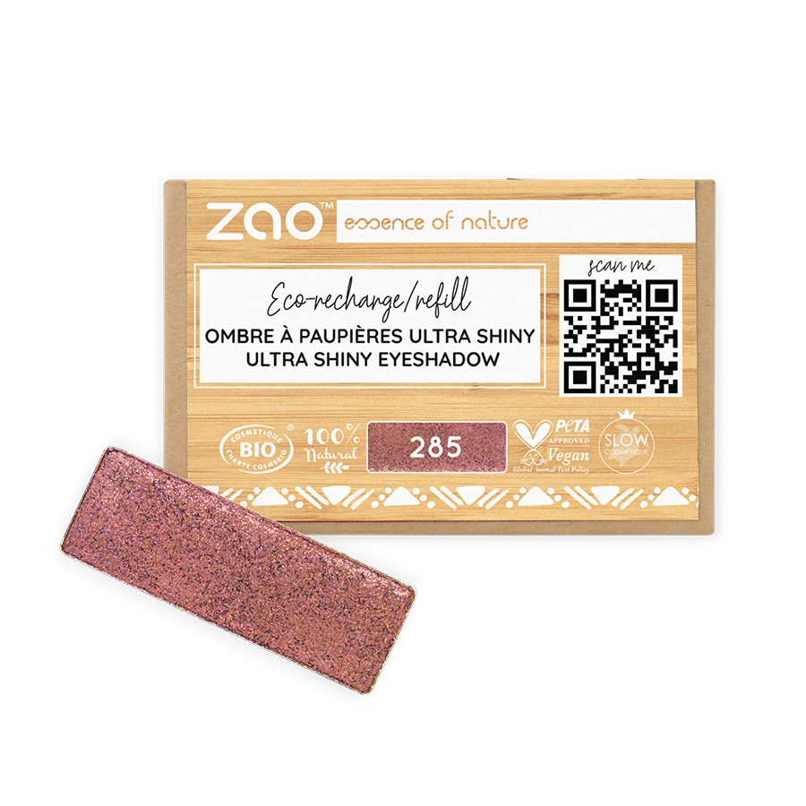 Recharge Ombre à Paupières Rectangle 285 - Métal Rose - 1,3 g - Zao