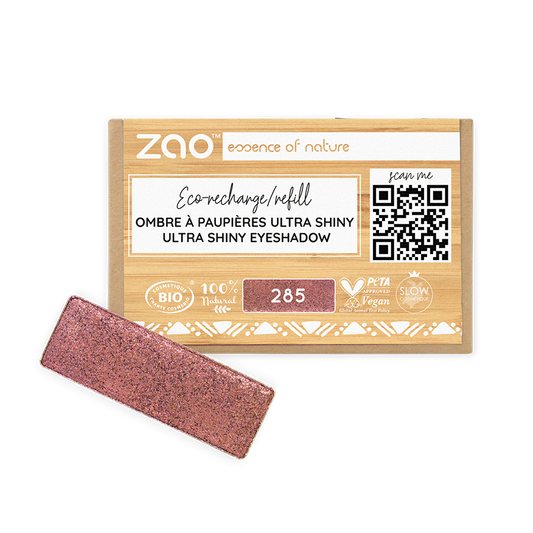 Recharge Ombre à Paupières Rectangle 285 - Métal Rose - 1,3 g - Zao