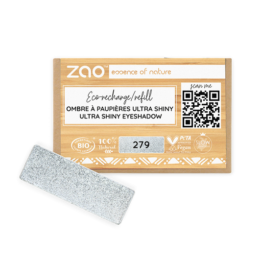 Recharge Ombre à Paupières Rectangle 279 - Diamant Gris - 1,3 g - Zao