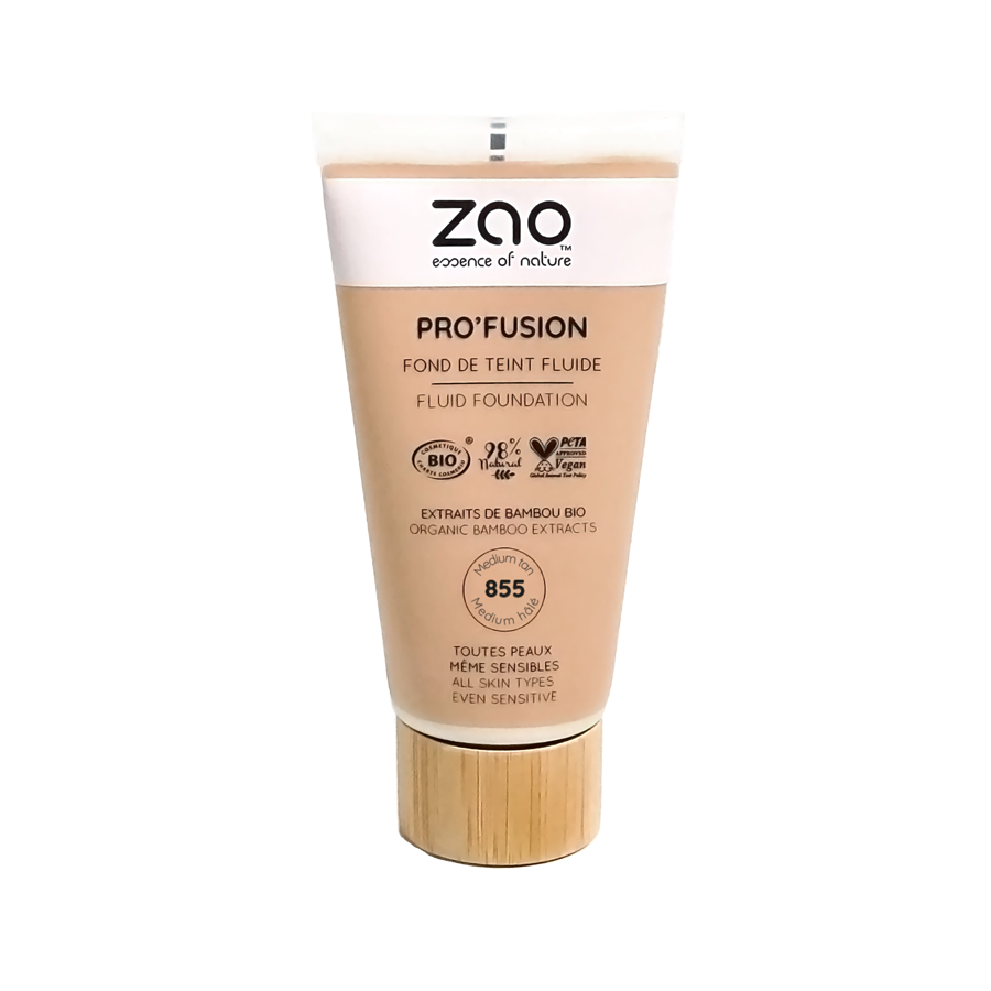 Fond de Teint Fluide Pro'fusion 855 - Medium Hâlé - 30 ml - Zao