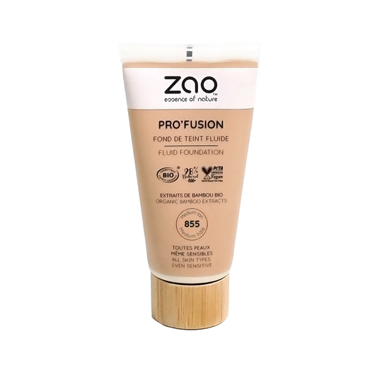 Fond de Teint Fluide Pro'fusion 855 - Medium Hâlé - 30 ml - Zao