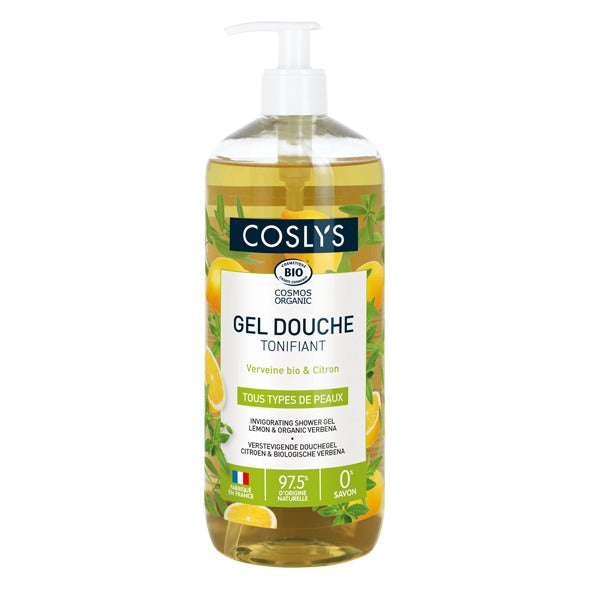 Gel Douche Verveine-Citron - 1 L - Cosmos Organic - Coslys