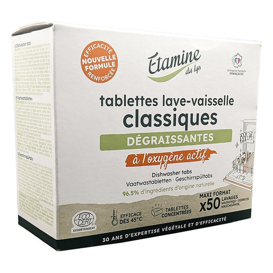 Tablettes Lave-Vaisselle Classiques - 50 Unités - Etamine du Lys