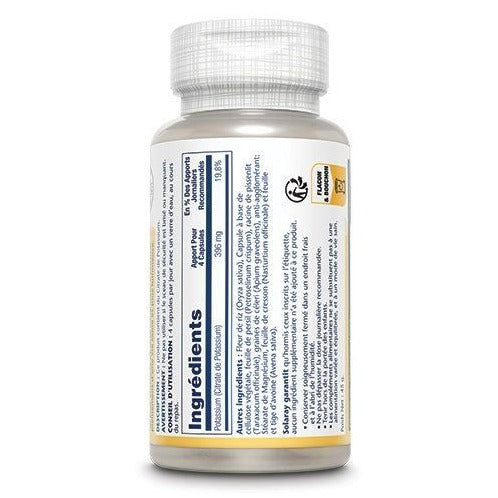 Potassium (Citrate) - 99 mg - 60 Gélules Végétales - Solaray