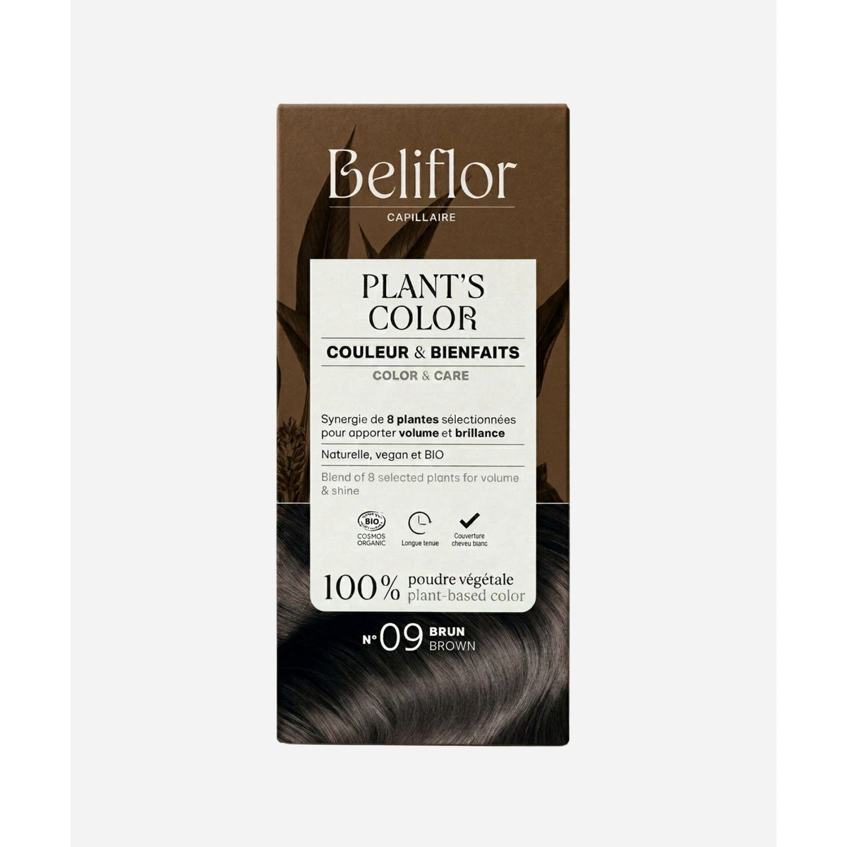 Coloration Végétale Plant's Color - 100 g - Cosmos Organic - Beliflor - 9 Brun