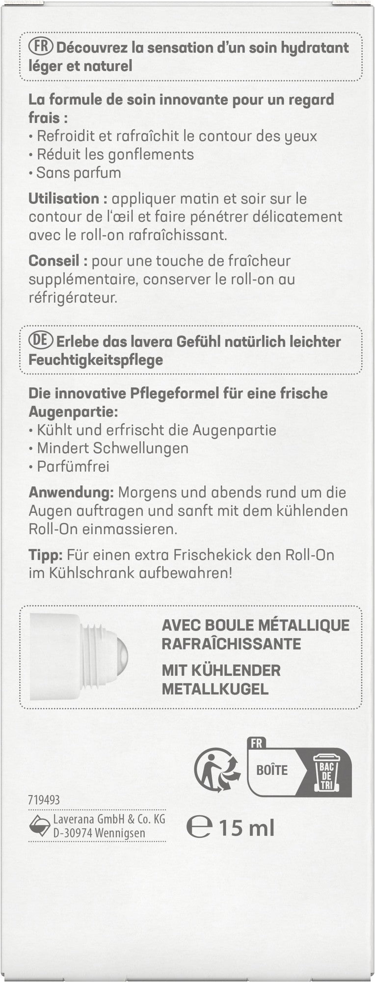 Hydro Refresh Yeux Roll-On - 15 ml - Lavera