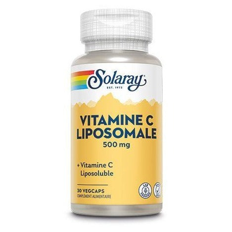 Vitamine C Liposomale - 500 mg - Gélules Végétales - Solaray - 30 Gélules Végétales