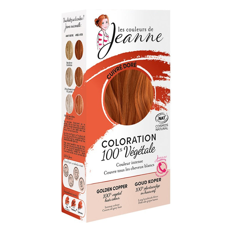 Coloration Végétale - 2 x 50 g - Les Couleurs de Jeanne - Cuivré Doré