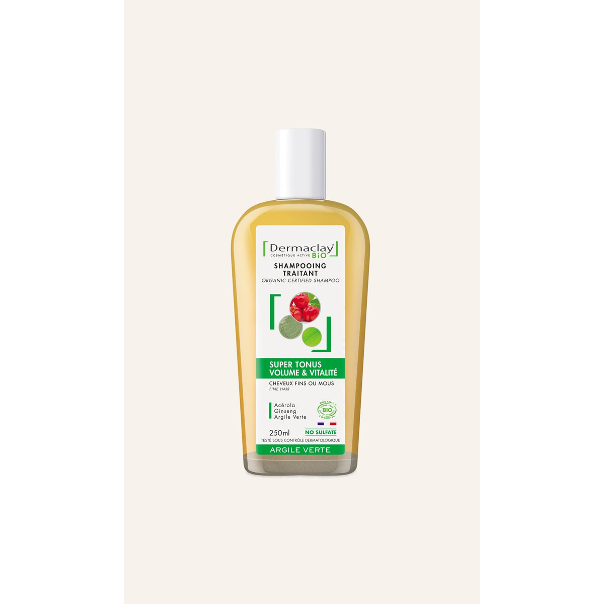 Shampooing Super Tonus - 250 ml - Bio - Dermaclay