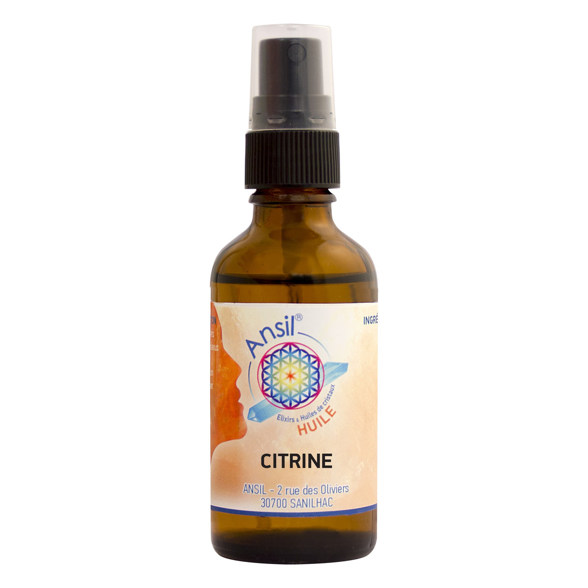 Huile de Cristaux - Citrine - 50 ml - Ansil / Crystal of Life