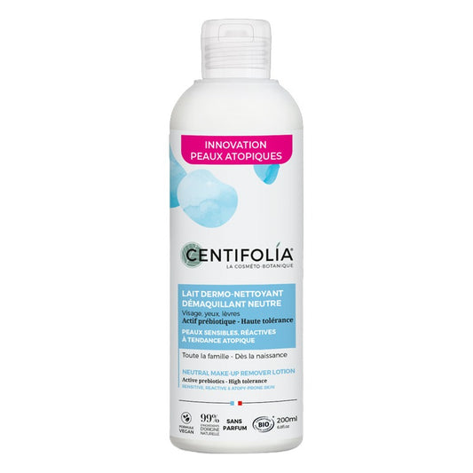 Lait Dermo-Nettoyant Démaquillant Neutre - 200 ml - Cosmos Organic - Centifolia
