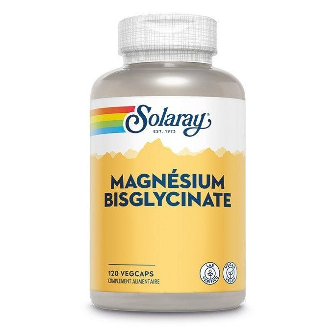 Magnésium Bisglycinate - 120 Gélules Végétales - Solaray