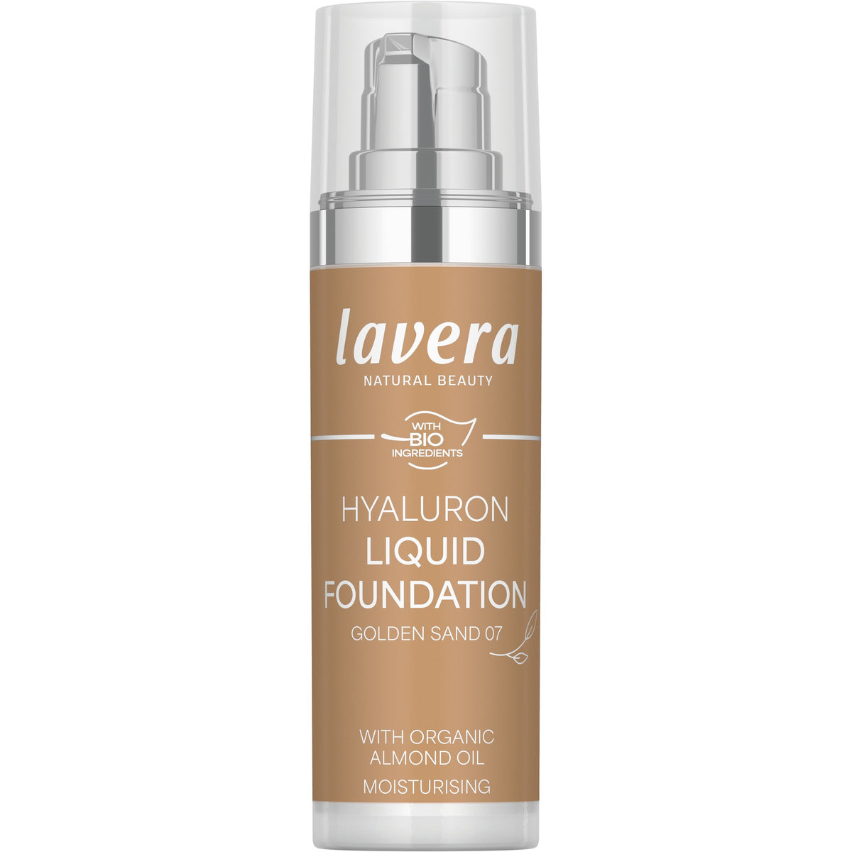 Hyaluron Liquid Foundation - Golden Sand 07 - 30 ml - Lavera