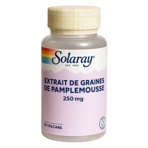 Extrait de Graines de Pamplemousse - 250 mg - 60 Gélules Végétales - Solaray