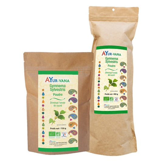 Gymnema Sylvestris - 500 g de Poudre en Sachet - Bio - Ayur-Vana