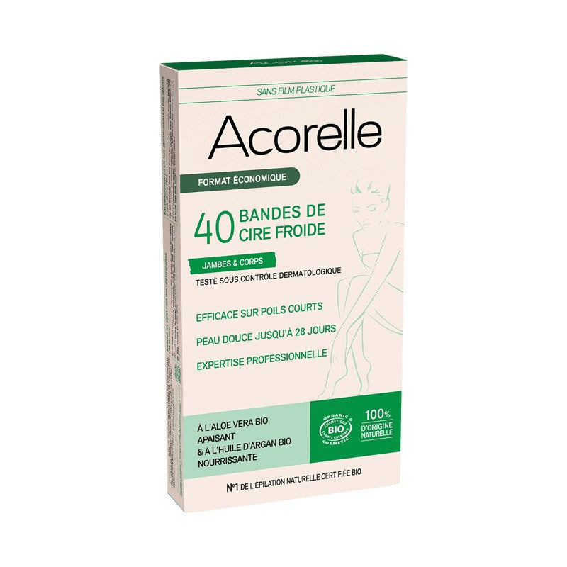 Bandes de Cire Froide Corps - X 40 - Bio - Acorelle