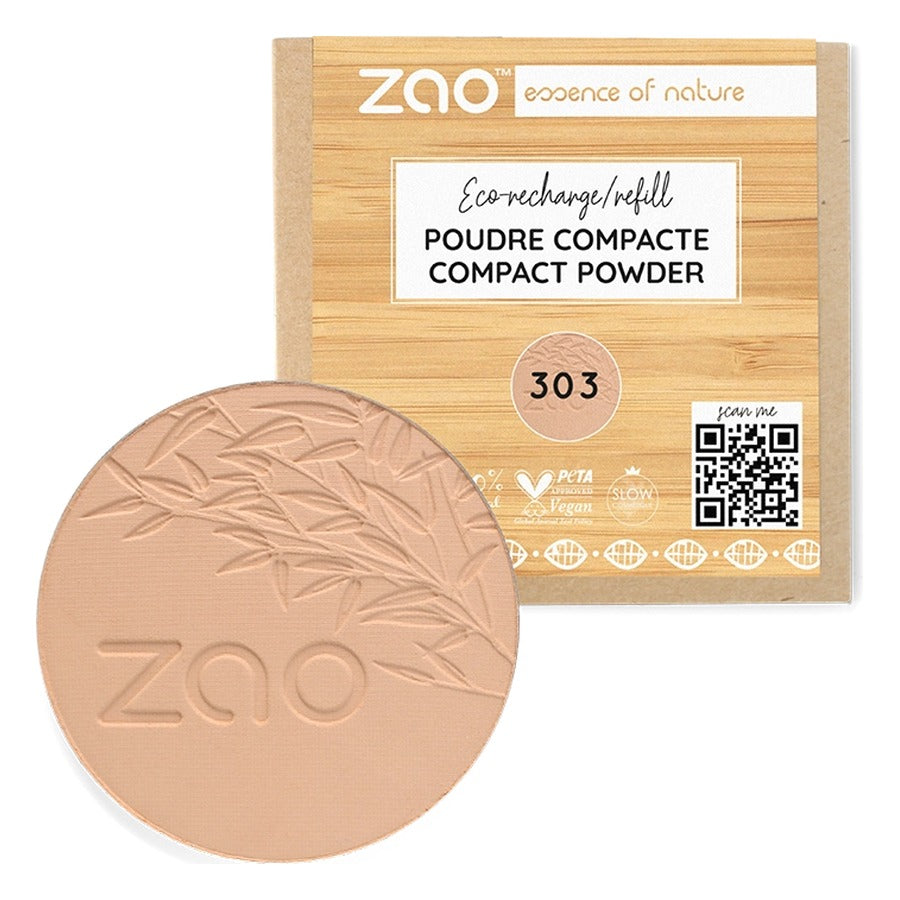 Recharge Poudre Compacte - 9 g - Zao - 303 - Beige Abricot