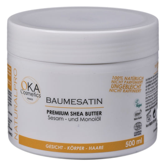 Baume Satin Beurre de Karité Premium - 500 ml - Bio - OKA Cosmetics