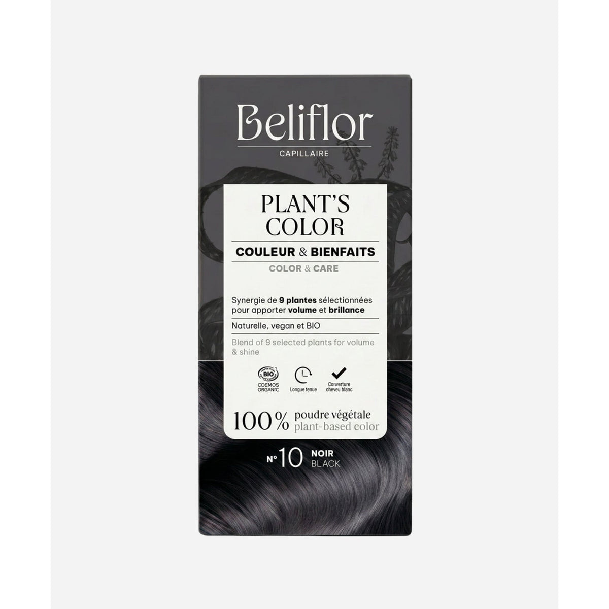 Coloration Végétale Plant's Color - 100 g - Cosmos Organic - Beliflor - 10 Noir