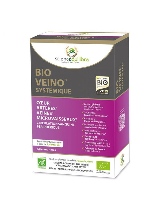 BIO VEINO® Systémique - Étui de 60 comprimés sous blister - Science et Equilibre