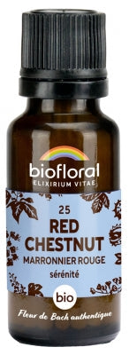 Fleur de Bach - Red Chestnut (Marronnier Rouge) - Bio - 19,5 g - Biolfloral