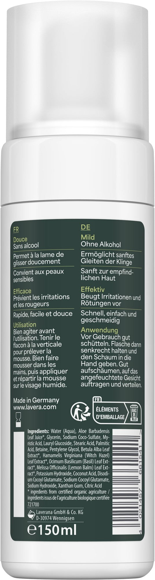 Men Sensitiv Mousse à Raser - 50 ml - Lavera