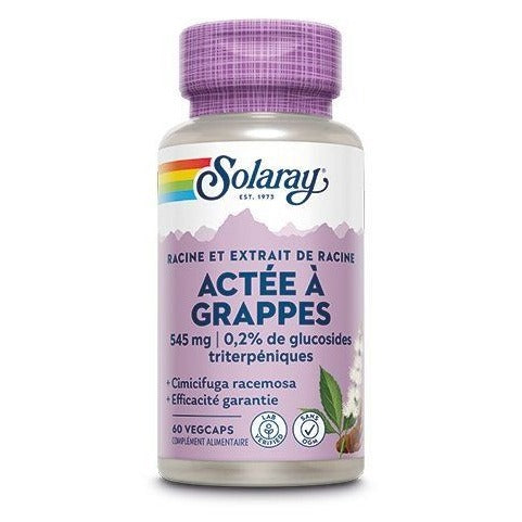 Actée à Grappes (Cimicifuga Racemosa) - 545 mg - Gélules Végétales - Solaray - 60 Gélules Végétales