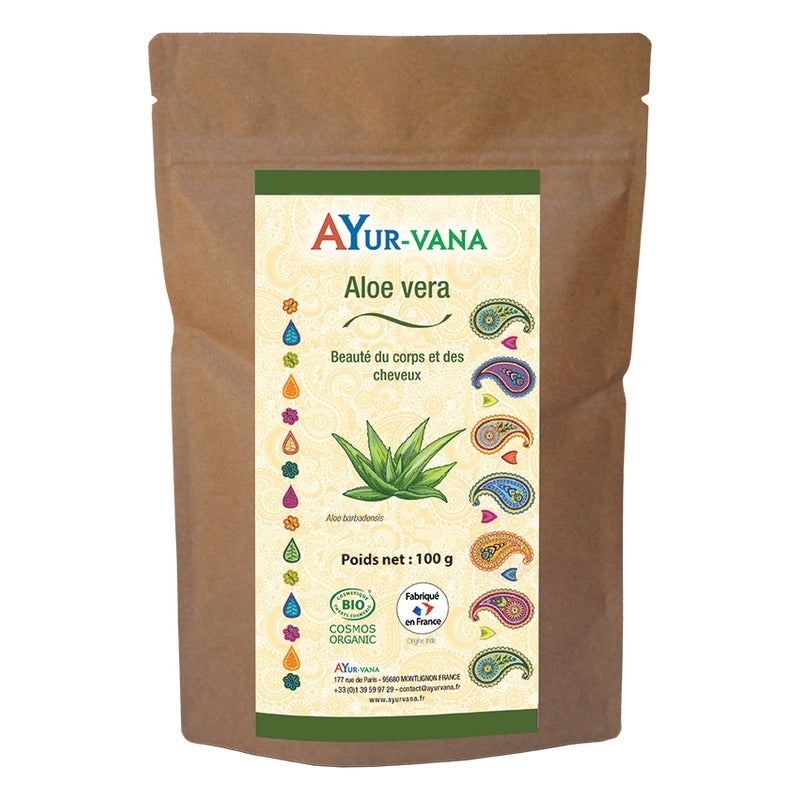 Poudre d'Aloe Vera - 100 g de Poudre en Sachet - Cosmos Organic - Ayur-Vana