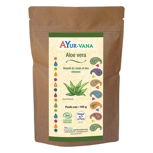 Poudre d'Aloe Vera - 100 g de Poudre en Sachet - Cosmos Organic - Ayur-Vana